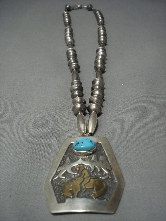 Guaranteed Authentic Vintage Navajo Thomas Singer Native American Jewelry Silver Necklace Old-Nativo Arts