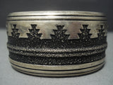 Guaranteed Authentic Vintage Navajo Thomas Singer Sterling Native American Jewelry Silver Bracelet-Nativo Arts