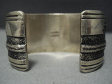 Guaranteed Authentic Vintage Navajo Thomas Singer Sterling Native American Jewelry Silver Bracelet-Nativo Arts