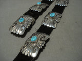 Guaranteed Authentic Vintage Navajo Thomas Singer Turquoise Native American Jewelry Silver Concho Belt-Nativo Arts