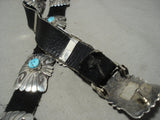 Guaranteed Authentic Vintage Navajo Thomas Singer Turquoise Native American Jewelry Silver Concho Belt-Nativo Arts