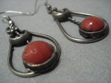 Half Moon Vintage Navajo Sterling Native American Jewelry Silver Earrings Old-Nativo Arts