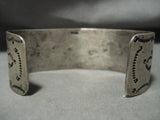 Hand Wrought Vintage Navajo 'Csun And Clouds' Native American Jewelry Silver Concho Bracelet-Nativo Arts