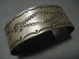 Hand Wrought Vintage Navajo 'Csun And Clouds' Native American Jewelry Silver Concho Bracelet-Nativo Arts