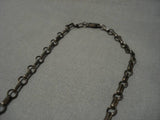 Heavier Detailed!! Vintage Native American Navajo Feather Sterling Silver Turquoise Necklace Old-Nativo Arts