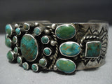 Heavier Vintage Native American Jewelry Navajo Royston Turquoise Sterling Silver Cuff Bracelet Old-Nativo Arts