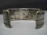 Heavier Vintage Native American Jewelry Navajo Royston Turquoise Sterling Silver Cuff Bracelet Old-Nativo Arts
