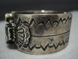 Heavier Vintage Native American Jewelry Navajo Royston Turquoise Sterling Silver Cuff Bracelet Old-Nativo Arts