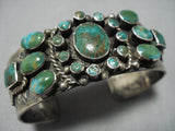 Heavier Vintage Native American Jewelry Navajo Royston Turquoise Sterling Silver Cuff Bracelet Old-Nativo Arts