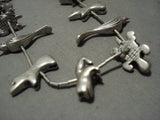 Heavy 102 Gram Vintage Santo Domingo/ Navajo Native American Jewelry Silver Fetish Necklace Old-Nativo Arts