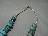 Heavy 142 Grams Vintaged Navajo Turquoise Nugget Native American Necklace Old-Nativo Arts