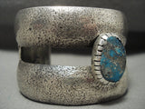 Heavy 158 Grams Navajo Heavy Tufa Cast Turquoise Native American Jewelry Silver Bracelet-Nativo Arts