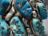 Heavy 164 Grams!! Vintage Native American Jewelry Navajo Sterling Silver Turquoise Bracelet Old-Nativo Arts
