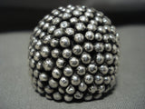 Heavy 35 Gram 'Plethora Of Native American Jewelry Silver Balls' Huge Sterling Navajo Ring-Nativo Arts