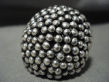 Heavy 35 Gram 'Plethora Of Native American Jewelry Silver Balls' Huge Sterling Navajo Ring-Nativo Arts