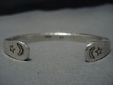 Heavy And Thick!! Detailed Vintage Native American Jewelry Navajo Sterling Silver Bracelet-Nativo Arts
