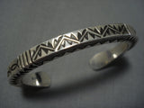 Heavy And Thick!! Detailed Vintage Native American Jewelry Navajo Sterling Silver Bracelet-Nativo Arts
