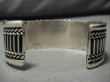 Heavy And Thick!! Flashing Sterling Silver Vintage Native American Navajo Bracelet Old-Nativo Arts