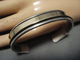 Heavy And Thick!! Real 14k Gold Sterling Silver Native American Navajo Cuff Bracelet Old-Nativo Arts
