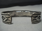 Heavy And Thick Vintage Native American Jewelry Navajo Royston Turquoise Sterling Silver Coiled Bracelet-Nativo Arts