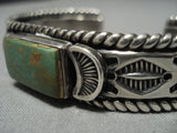 Heavy And Thick Vintage Native American Jewelry Navajo Royston Turquoise Sterling Silver Coiled Bracelet-Nativo Arts