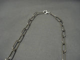 Heavy Huge!! Vintage Native American Navajo Sterling Silver Pottery Necklace Old-Nativo Arts