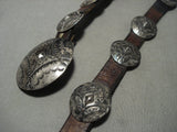 Heavy Patina/tarnish Hand Hammered Vintage Navajo Sterling Native American Jewelry Silver Concho Belt-Nativo Arts