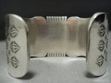 Heavy Vintage Native American Jewelry Navajo Rare #8 Turquoise Sterling Silver Bracelet Old-Nativo Arts