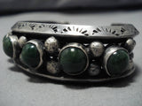 Heavy!! Vintage Native American Navajo Cerrillos Turquoise Sterling Silver Bracelet Old Cuff-Nativo Arts