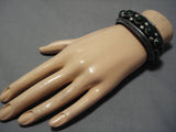 Heavy!! Vintage Native American Navajo Cerrillos Turquoise Sterling Silver Bracelet Old Cuff-Nativo Arts