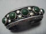 Heavy!! Vintage Native American Navajo Cerrillos Turquoise Sterling Silver Bracelet Old Cuff-Nativo Arts