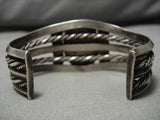 Heavy!! Vintage Native American Navajo Domed Cerrillos Turquoise Sterling Silver Bracelet Old-Nativo Arts