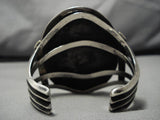 Heavy!! Vintage Native American Navajo Spiderweb Turquoise Sterling Silver Bracelet Old-Nativo Arts