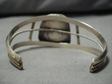 High Grade Antural Royston Turquoise Vintage Native American Navajo Sterling Silver Bracelet Old-Nativo Arts