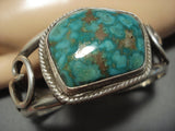 High Grade Carico Lake Turquoise Vintage Native American Jewelry Navajo Sterling Silver Bracelet Cuf-Nativo Arts