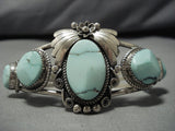 High Grade Carico Lake Turquoise Vintage Native American Navajo Sterling Silver Bracelet Old-Nativo Arts