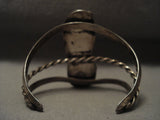 High Grade Old Deposit Royston Turquoise Vintage Navajo Native American Jewelry Silver Bracelet-Nativo Arts