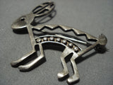 Hopping Rabbit Vintage Navajo Sterling Silver Native American Jewelry Pin Old-Nativo Arts