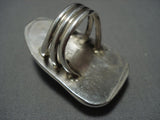 Huge 25 Grams!! Vintage Native American Jewelry Navajo Turquoise Sterling Silver Ring-Nativo Arts