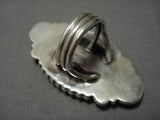 Huge!! #8 Turquoise Vintage Native American Navajo Sterling Silver Rick Martinez Ring-Nativo Arts