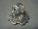 Huge **abalone Shell Heart** Navajo Native American Jewelry Silver Ring-Nativo Arts