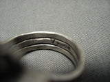 Huge And Important Vintage Navajo Verdy Jake Old Morenci Turquoise Native American Jewelry Silver Ring-Nativo Arts