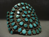 Huge And Very Old Navajo Native American Jewelry jewelry Green And Blue Turquoise Bracelet-Nativo Arts