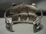 Huge And Wide Vintage Navajo 'Twirling Leaf' Pink Shell Native American Jewelry Silver Bracelet Old-Nativo Arts