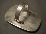 Huge Big Gigantic Vintage Navajo Persin Turquoise Native American Jewelry Silver Leaf Ring Old-Nativo Arts