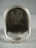 Huge Big Vintage Navajo 'Domed Pearl' Native American Jewelry Silver Ring-Nativo Arts