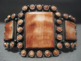 Huge Dean Brown Vintage Navajo Sterling Silver Spiny Oyster Bracelet-Nativo Arts