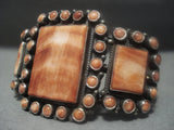 Huge Dean Brown Vintage Navajo Sterling Silver Spiny Oyster Bracelet-Nativo Arts