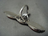 Huge **domed Teardrop Corals** Navajo Native American Jewelry Silver Ring-Nativo Arts