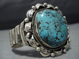Huge Dynamic Vintage Native American Jewelry Navajo Turquoise Sterling Silver Bracelet Old Cuff-Nativo Arts